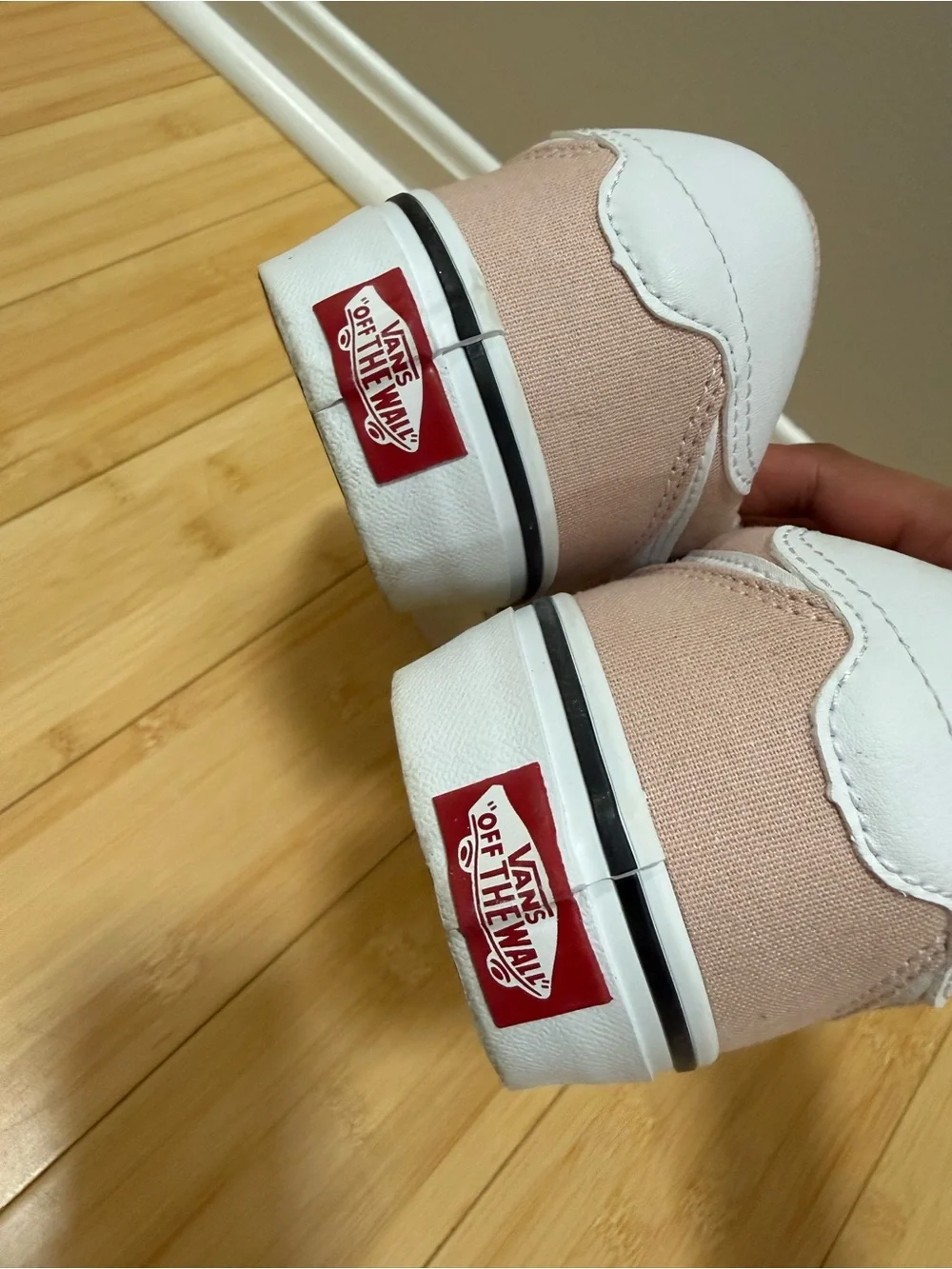 Vans Old Skool Sneakers - Pink & White Size 8.5